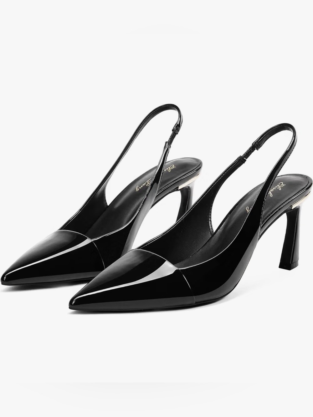 Brand New! Classic Black Patent Slingback Heels - (Size: 11)